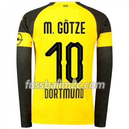 Fußballtrikots Borussia Dortmund M.Gotze 10 Heim Trikotsatz 2018-2019 Langarm